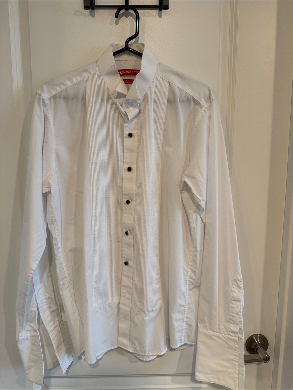 Tuxedo Classic White Pleated-Front Dress Shirt by